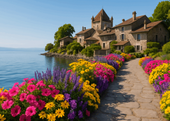 Au bord du Léman, ce plus beau village de France haut-savoyard charme par ses quais fleuris