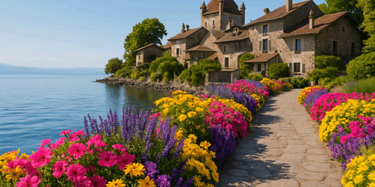 Au bord du Léman, ce plus beau village de France haut-savoyard charme par ses quais fleuris
