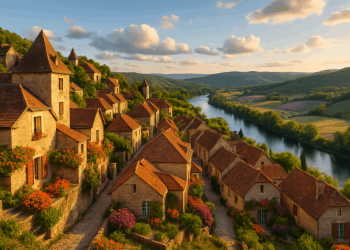 Dans le Lot, ce plus beau village de France roman s’épanouit au bord de la Dordogne