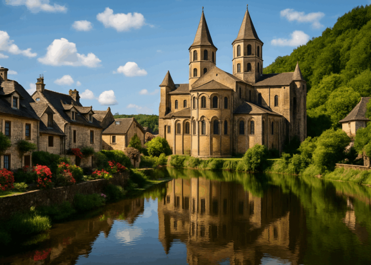 En Corrèze, ce plus beau village de France corrézien séduit par son abbaye au bord de la Dordogne