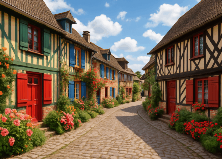 En Normandie, ce plus beau village de France calvadosien vous plonge dans l’univers des maisons à colombages