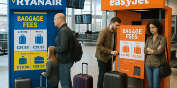 Ryanair ou EasyJet: comparaison des frais de bagages supplémentaires
