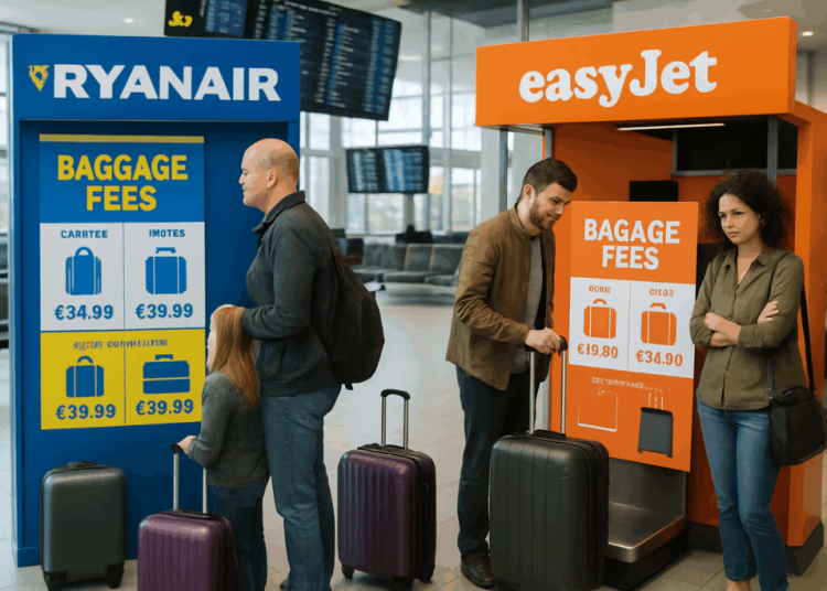 Ryanair ou EasyJet: comparaison des frais de bagages supplémentaires