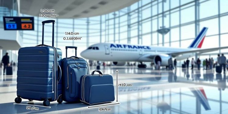 Dimensions maximales et poids des bagages cabine acceptés par Air France