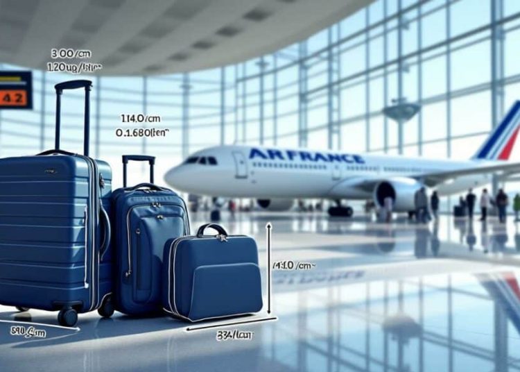 Dimensions maximales et poids des bagages cabine acceptés par Air France