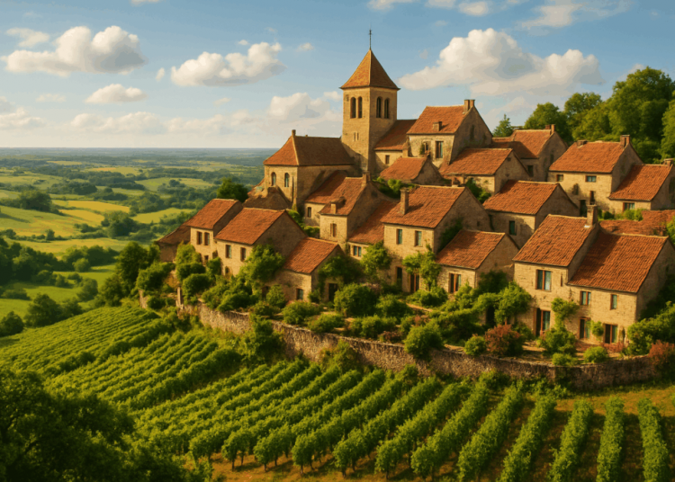 En Côte-d’Or, ce plus beau village de France bourguignon perché surplombe la vallée