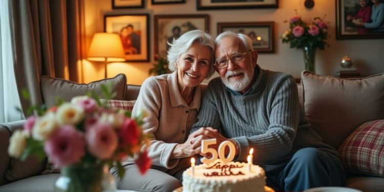 Texte émouvant pour des amis qui célèbrent 50 ans de mariage