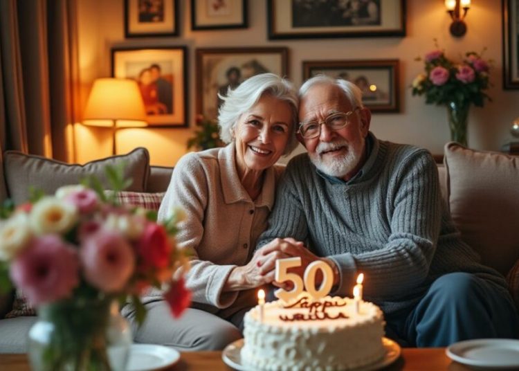 Texte émouvant pour des amis qui célèbrent 50 ans de mariage
