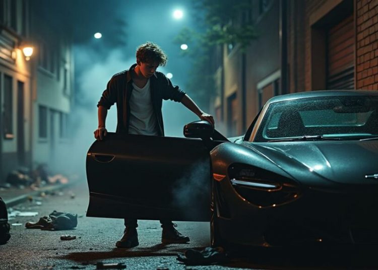 Un adolescent audacieux échoue dans sa tentative de vol de voiture et finit sa course contre un mur