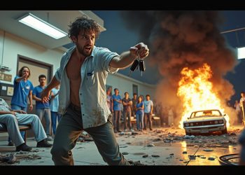 Sous l’emprise de l’alcool, il déclenche le chaos à l’hôpital, dérobe un véhicule et l’incendie