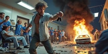 Sous l’emprise de l’alcool, il déclenche le chaos à l’hôpital, dérobe un véhicule et l’incendie