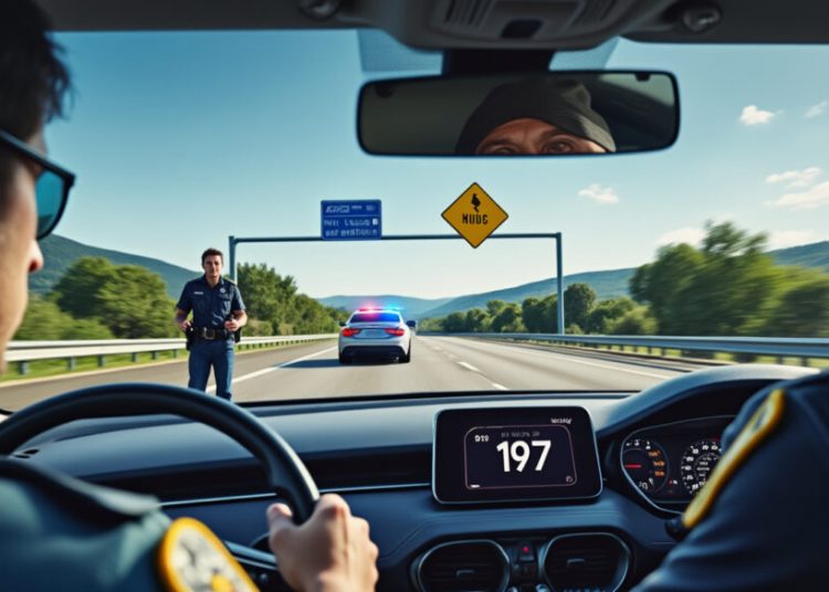 Un automobiliste pris en flagrant délit à 197 km/h au lieu de 110 : un bilan alarmant pour les gendarmes