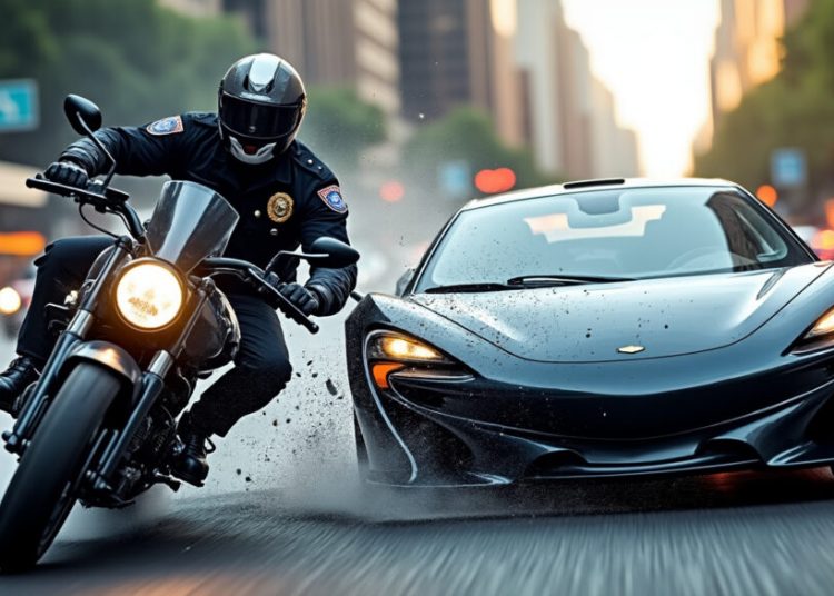 Un conducteur imprudent heurte un policier à moto suite à un refus d’obtempérer