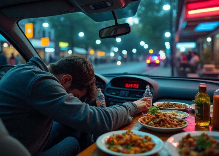 Un conducteur ivre s’endort au volant et échappe à la police… avant d’être débusqué sur une terrasse de kebab