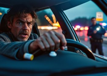 Un conducteur pris en flagrant délit de vitesse excessive et sous l’influence de drogues