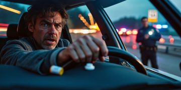 Un conducteur pris en flagrant délit de vitesse excessive et sous l’influence de drogues