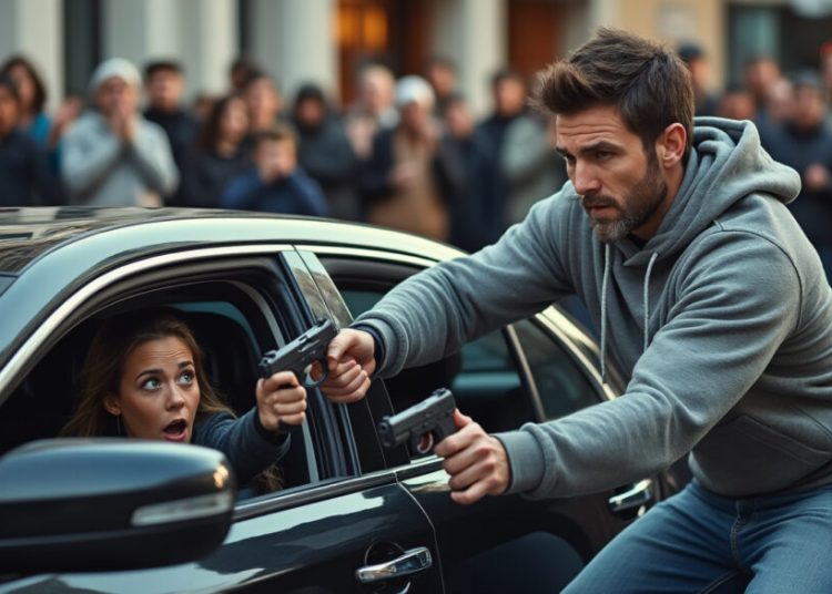 Un père héroïque neutralise une conductrice armée lors d’une confrontation inattendue
