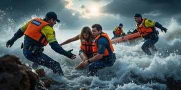 Une histoire héroïque : un couple secouru par la police municipale au cœur des flots tumultueux
