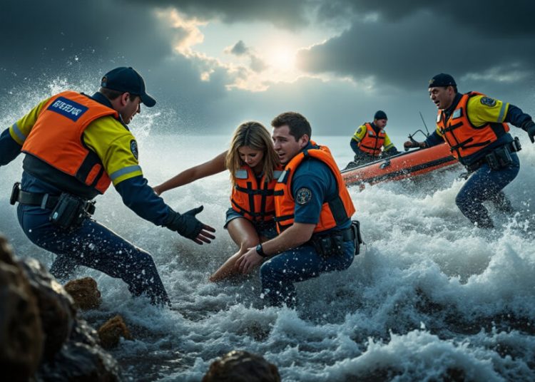 Une histoire héroïque : un couple secouru par la police municipale au cœur des flots tumultueux