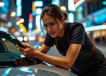 Une restauratrice déterminée s’accroche au capot d’une voiture pour récupérer son dû après un impayé !