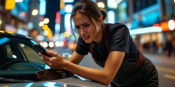 Une restauratrice déterminée s’accroche au capot d’une voiture pour récupérer son dû après un impayé !