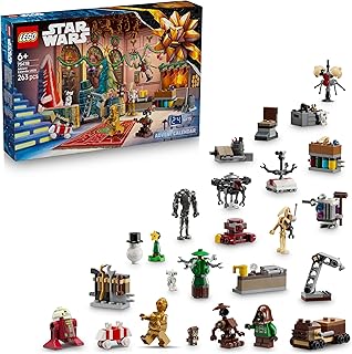 LEGO Star Wars Le Calendrier de l’Avent 2025 - Jeu pour Garçon ou Fille dès 6 Ans - Compte à Rebours Avant Noël avec 24 Surprises Dont 2 Minifigurines & 5 Figurines de Droïdes - Idée Cadeau 75418
