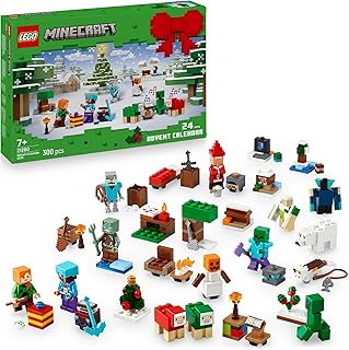 LEGO Minecraft Le Calendrier de l’Avent 2025 - Jouet pour Garçon ou Fille dès 7 Ans - Compte à Rebours Avant Noël avec 24 Surprises Dont Minifigurines & Constructions Miniatures - Cadeau Gaming 21280