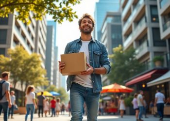 Il part récupérer sa commande et découvre avec surprise qu’il est en mode piéton à son retour