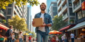 Il part récupérer sa commande et découvre avec surprise qu’il est en mode piéton à son retour