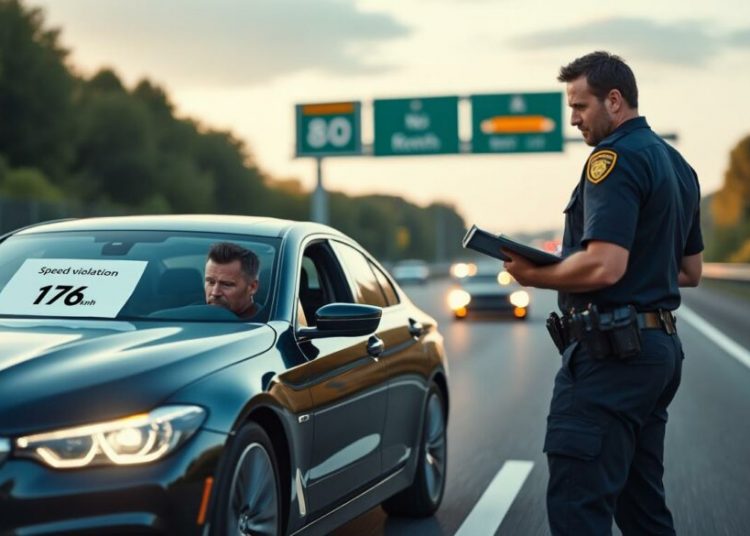 Puni sur-le-champ : un conducteur excédé à 176 km/h sur une route à 80 km/h perd son permis
