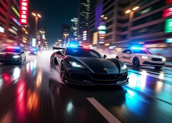 Rattrapé par la justice : un conducteur sans permis engagé dans une course-poursuite nocturne haletante