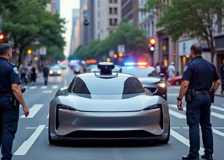 Une voiture sans conducteur interceptée par la police pour conduite potentiellement imprudente