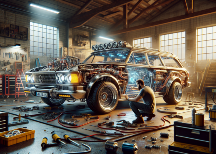 Il métamorphose le vieux break de son grand-père en une bête mécanique impressionnante