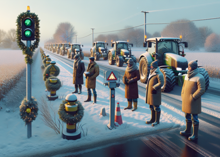 Pendant Noël, les agriculteurs français restent vigilants et gardent le contrôle des radars