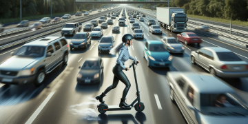 Sur l’autoroute à toute allure : l’incroyable traversée d’une femme en trottinette électrique qui stupéfie les automobilistes
