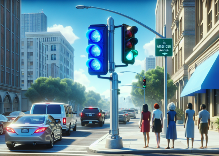 Un feu de circulation bleu fait son apparition aux États-Unis : arrivera-t-il bientôt en France ?