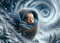 Né en pleine tempête de neige, ce nouveau-né défie déjà les éléments et devient un véritable héros