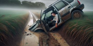 Somnolence au volant : un conducteur non habilité perd le contrôle et dévale dans un fossé avec un passager à bord