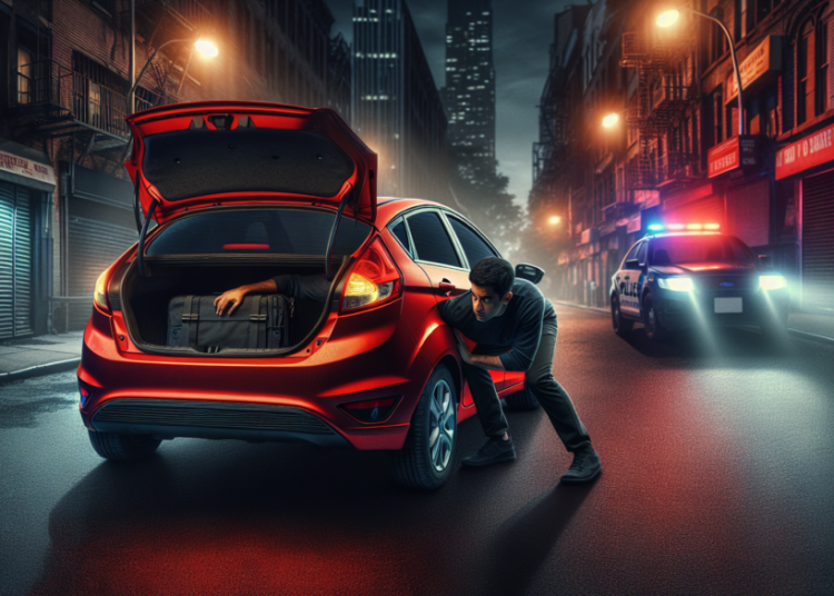 Un homme essaie d’échapper à la police en se dissimulant dans le coffre de sa Ford Fiesta