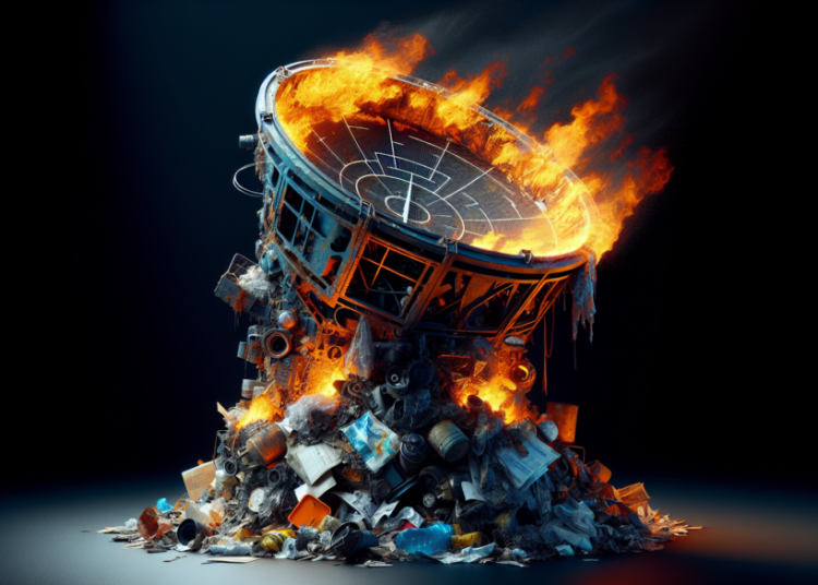 Un radar enflammé sous une couche de déchets : un mystère de résistance étonnante