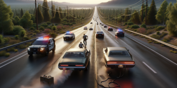 Une course-poursuite de plusieurs kilomètres se termine par une panne d’essence, stoppant net les fugitifs face à la police