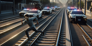Une course-poursuite surréaliste : un homme échappe à la police en roulant sur des rails, au point que les experts soupçonnent un montage d’IA