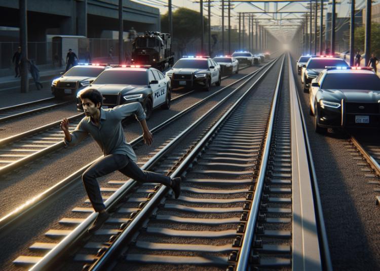 Une course-poursuite surréaliste : un homme échappe à la police en roulant sur des rails, au point que les experts soupçonnent un montage d’IA