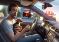 Câlin interdit : Flashé au volant avec son chien sur les genoux, une photo qui lui coûte très cher