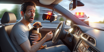 Câlin interdit : Flashé au volant avec son chien sur les genoux, une photo qui lui coûte très cher