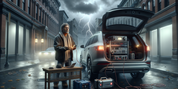 Tempête Nils : un automobiliste de 64 ans transforme sa voiture en générateur pour recharger ses appareils en l’absence d’électricité