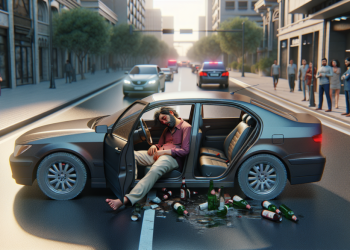 Complètement ivre, il s’endort au volant et immobilise sa voiture en plein milieu de la route