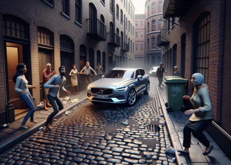 Conduite à contresens dans une ruelle : un conducteur de Volvo déclenche une véritable panique