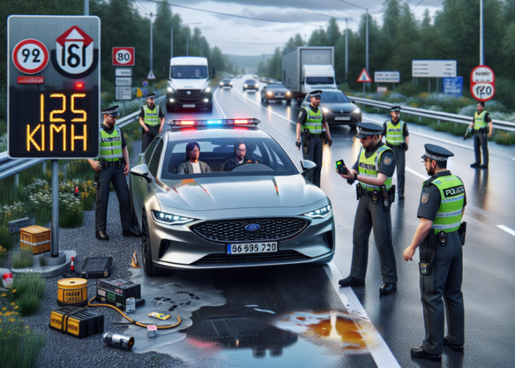 Contrôle routier sévère : Un automobiliste flashé à 125 km/h sur une route limitée à 80 km/h, accompagné de multiples infractions