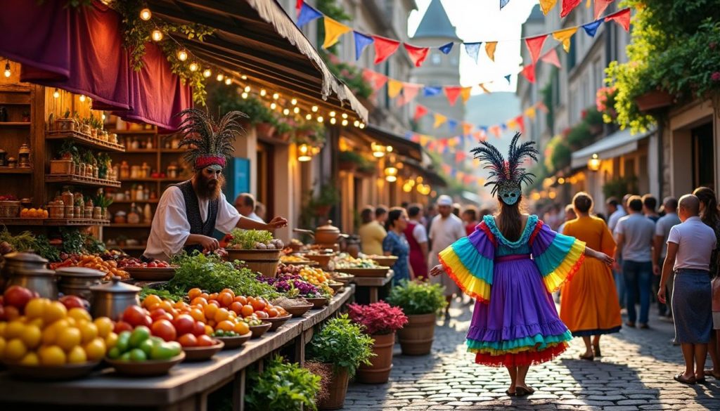 découvrez l'isle-jourdain à travers son retour aux fourneaux d'autrefois et l'enchantement de son carnaval traditionnel, entre histoire culinaire et festivités colorées.